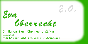 eva oberrecht business card